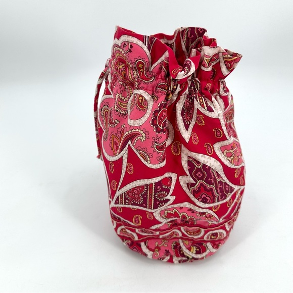 VERA BRADLEY Ditty Bag Rosy Posies Drawstring Pouch Lined Pool Bag Beach Paisley - Picture 3 of 9